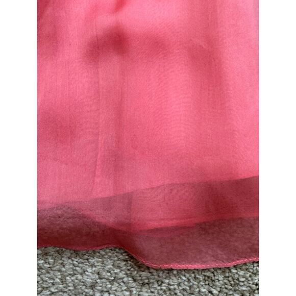 Rebecca Taylor Silk Pink 100% Silk Midi Babydoll Spaghetti Strap Dress 90s Y2k 6 - Picture 8 of 11